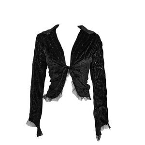 vintage goth velvet corset blouse